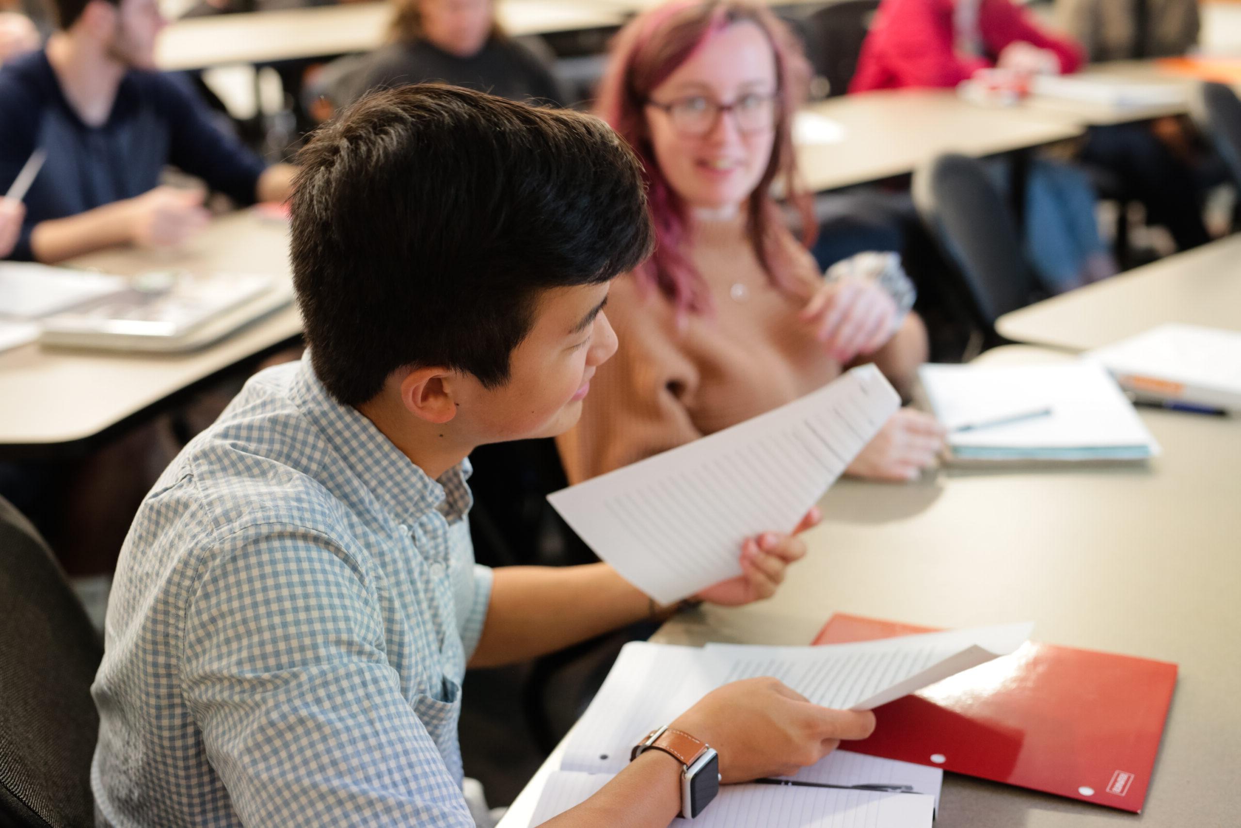 Butler students in a classroom